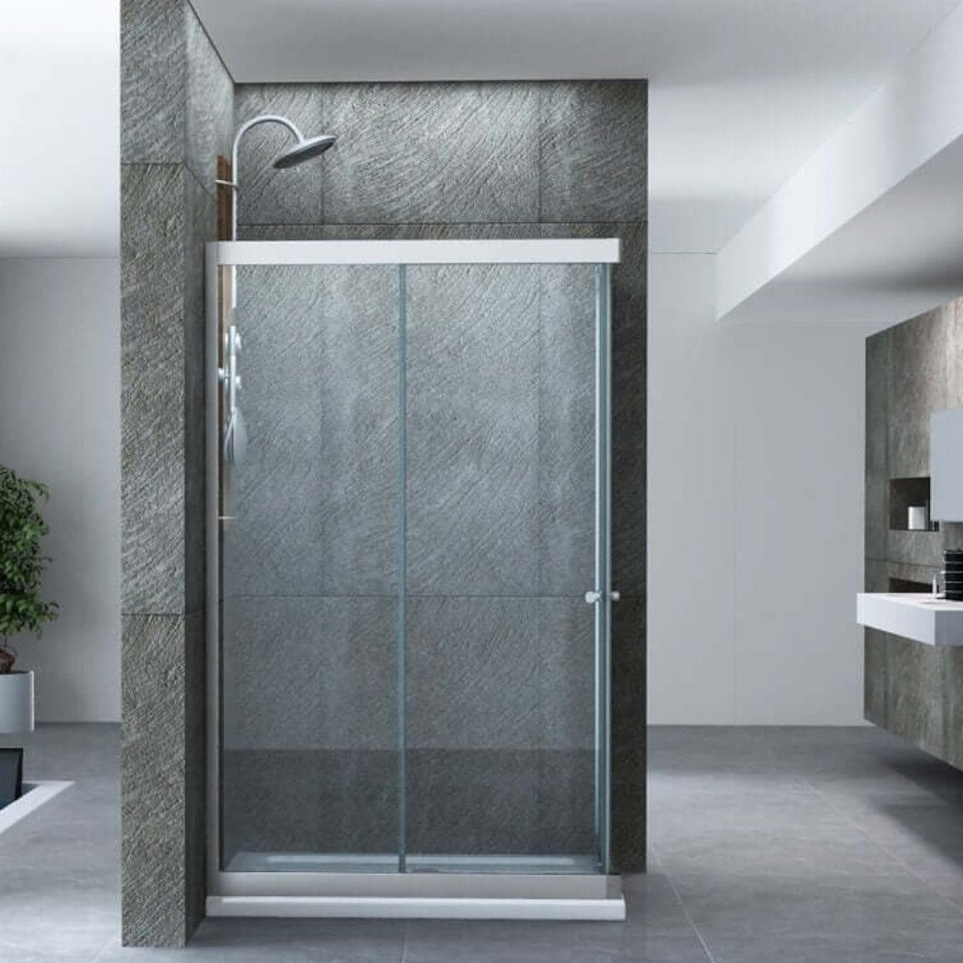 Cabine de douche en verre avec 2 portes coulissantes modèle GIRASOLE 68x88xH190 cm