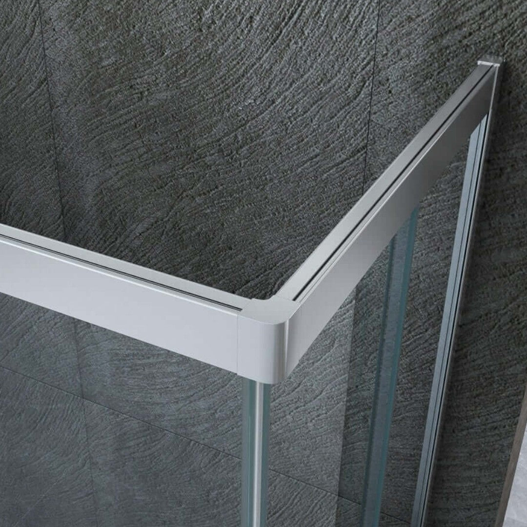 Cabine de douche en verre avec 2 portes coulissantes modèle GIRASOLE 68x88xH190 cm