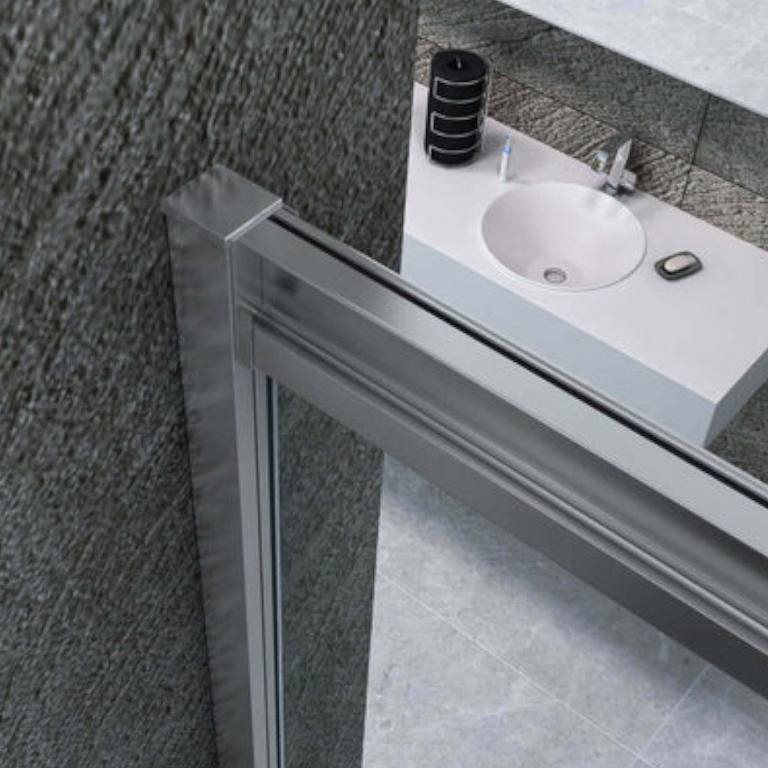 Cabine de douche en verre avec 2 portes coulissantes modèle GIRASOLE 68x88xH190 cm