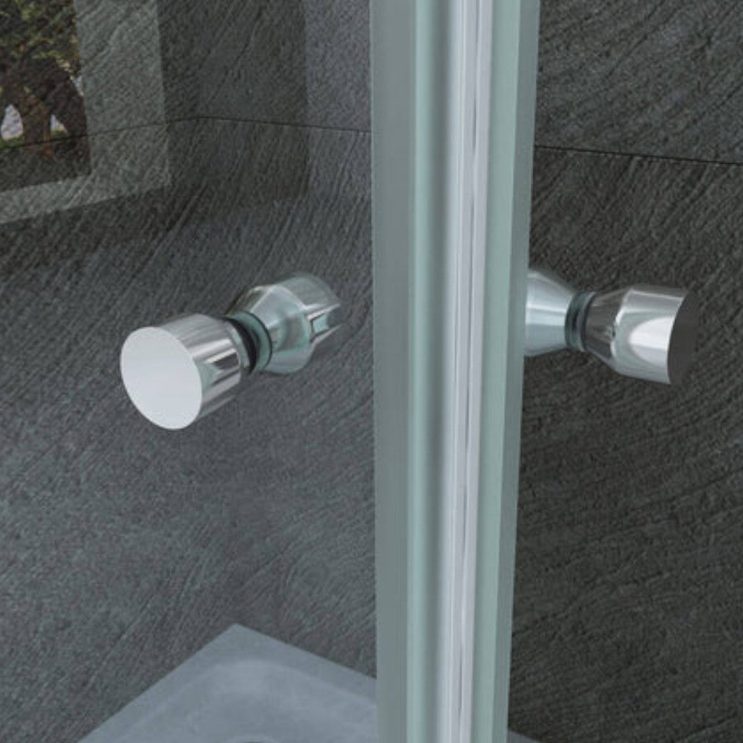 Cabine de douche en verre avec 2 portes coulissantes modèle GIRASOLE 68x88xH190 cm