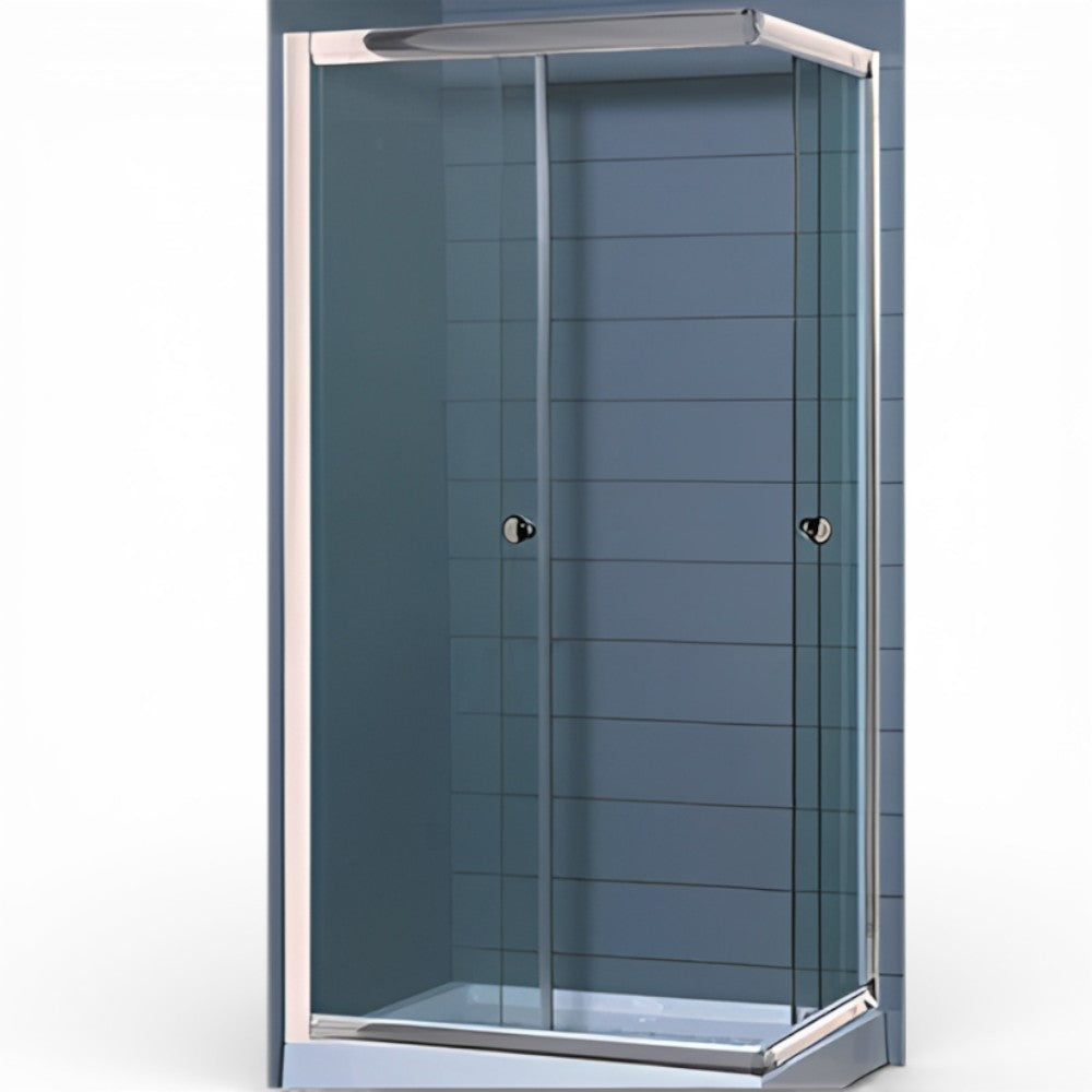 Cabine de douche en verre avec 2 portes coulissantes modèle GIRASOLE 68x88xH190 cm