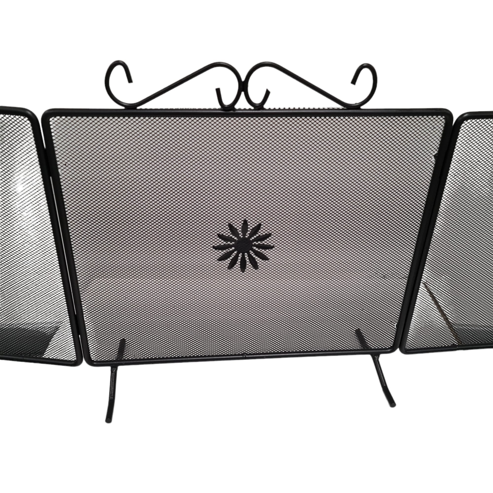 Pare-étincelles droit fixe avec 3 portes 15+60+15x50h cm