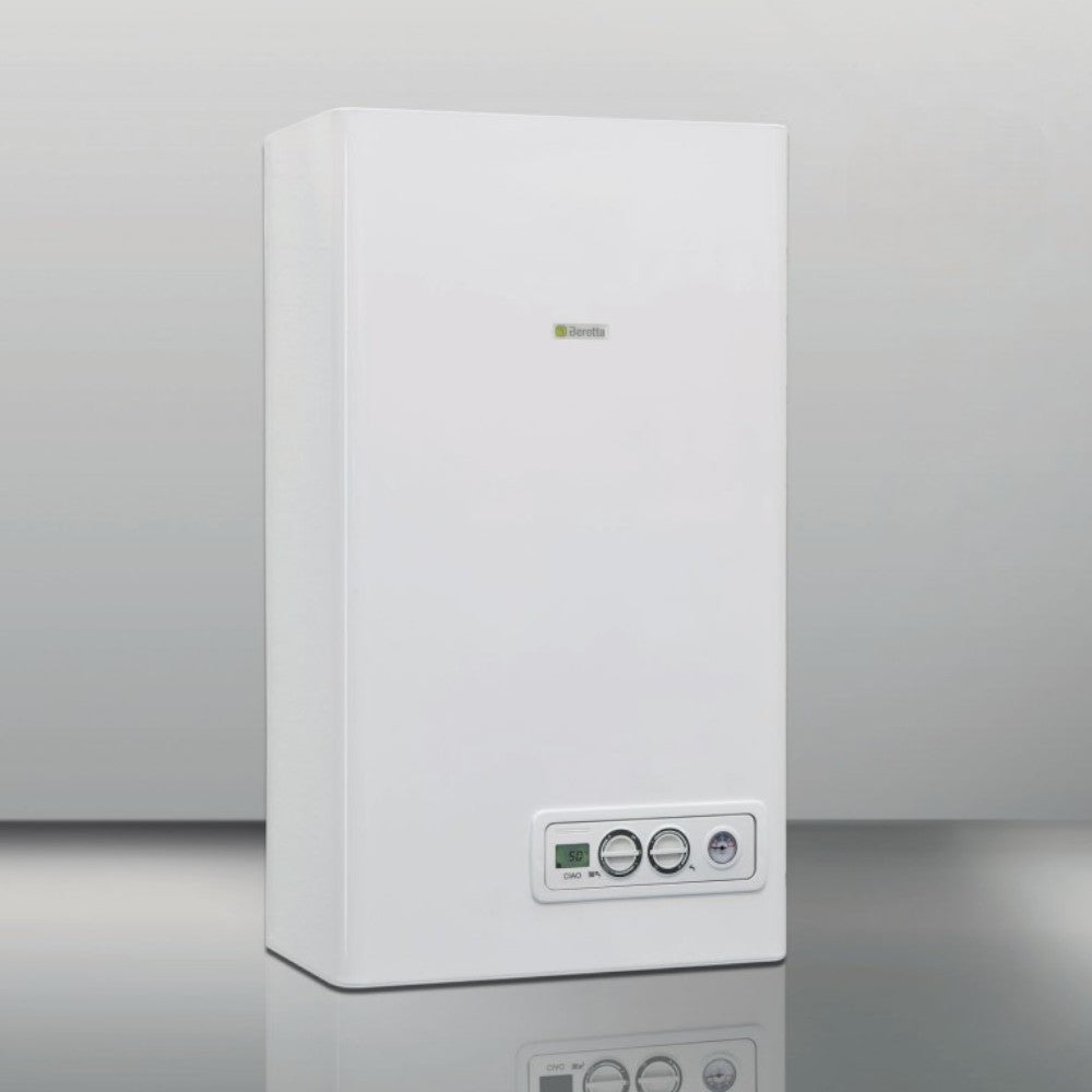 Caldaia camera aperta a tiraggio naturale 24 Kw B display per la visualizzazione della temperatura 40x34xH74 cm Ciao Lx