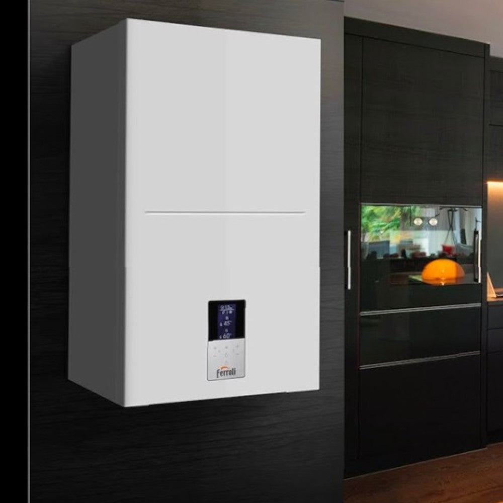 Caldaia a condensazione istantanea A con scambiatore primario in acciaio inox ad elevato spessore metano e gpl 42x32xH70 cm Bluehelix Hitech Rrt