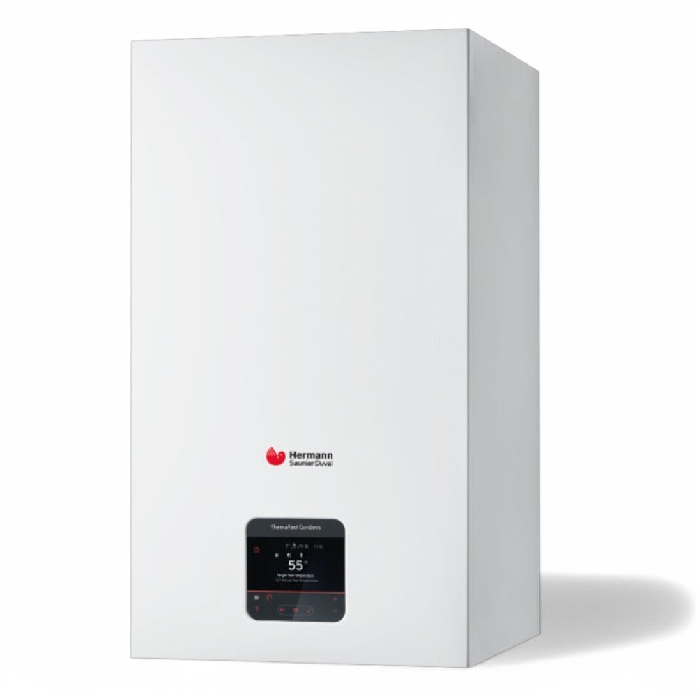 Caldaia a condensazione A compatibile con tutti i sistemi solari funzionamento a metano 42x35XH74 cm Themafast Condens