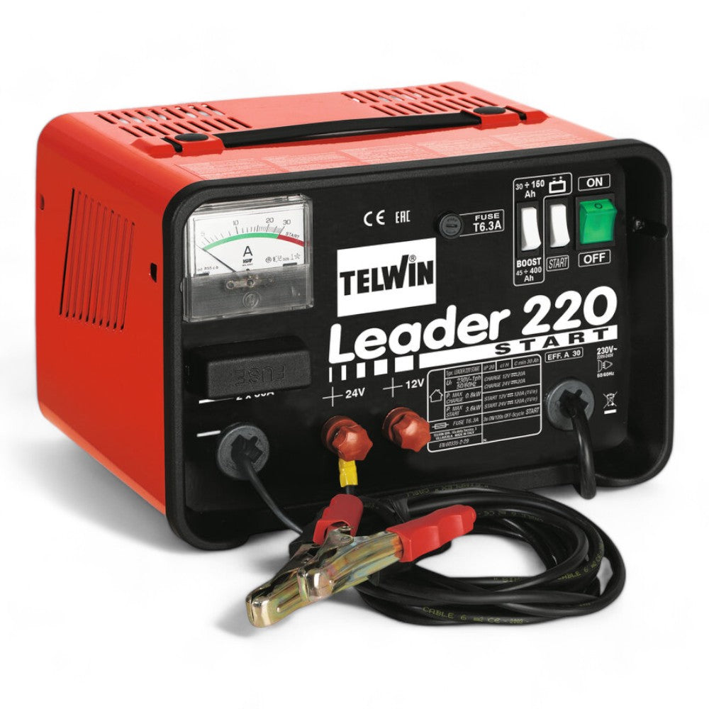 Chargeur de batterie Leader 220 Start 30/180A 12V avec démarreur
