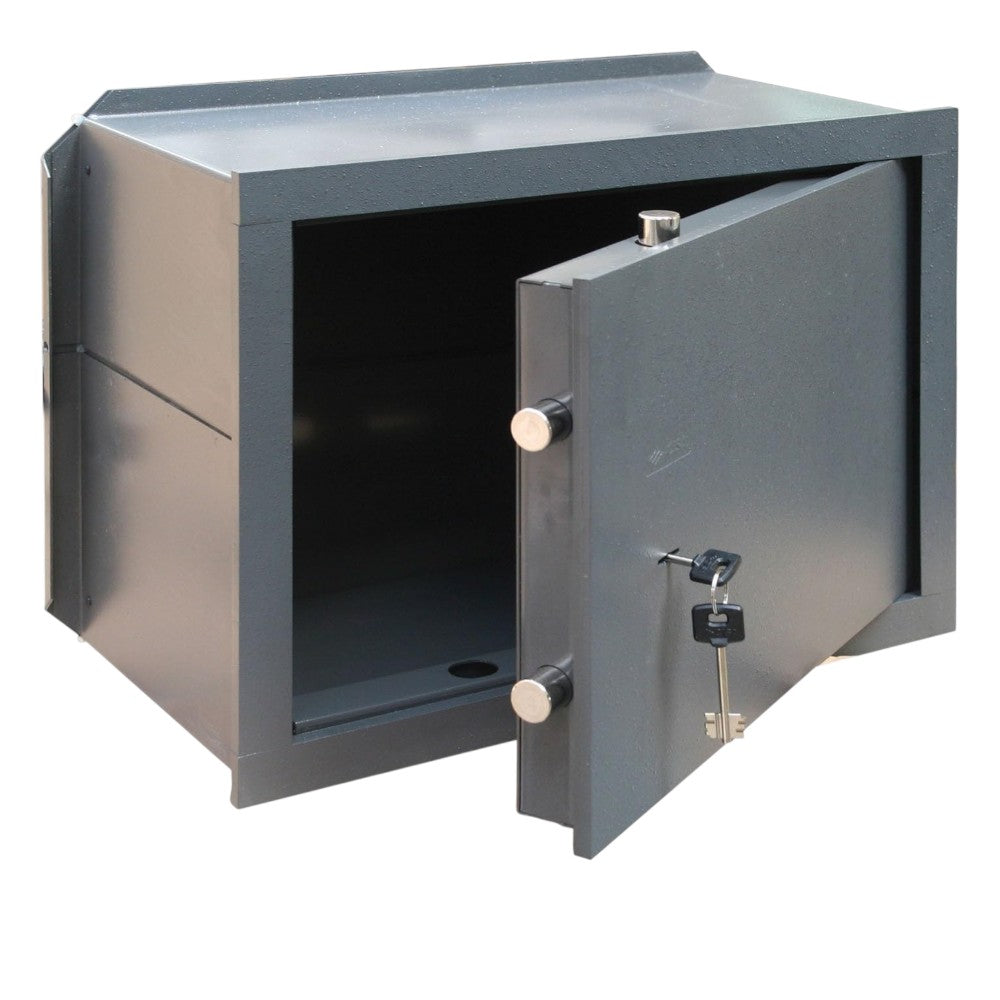 Coffre-fort avec clé double carte 82010 - mm.310x200x190h. 11,4 kg (82010210) 2 chaînes.
