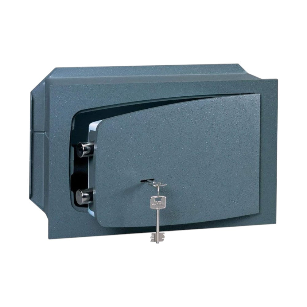 Coffre-fort en acier de 8 mm avec double pêne dormant et clé Cisa 8A010