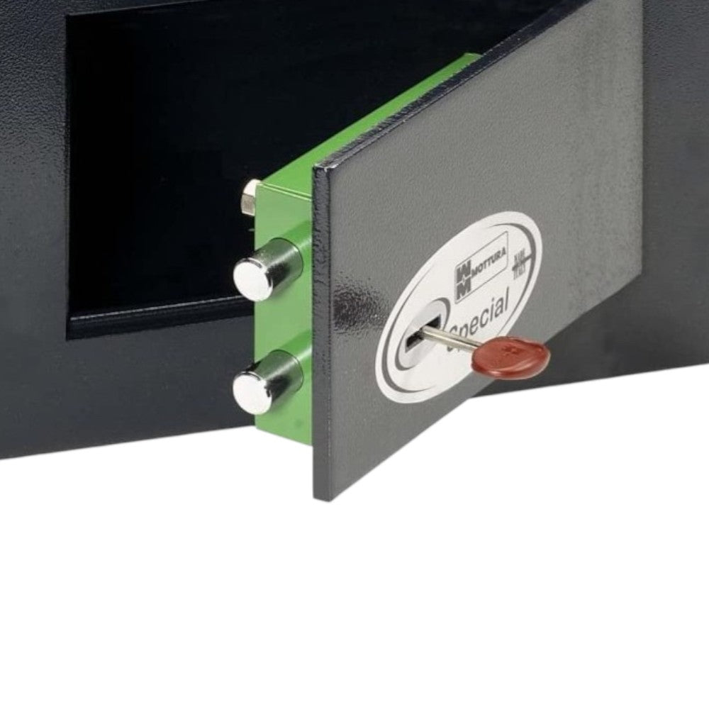 Coffre-fort en acier avec peinture anti-rayures et serrure antifriction Mottura