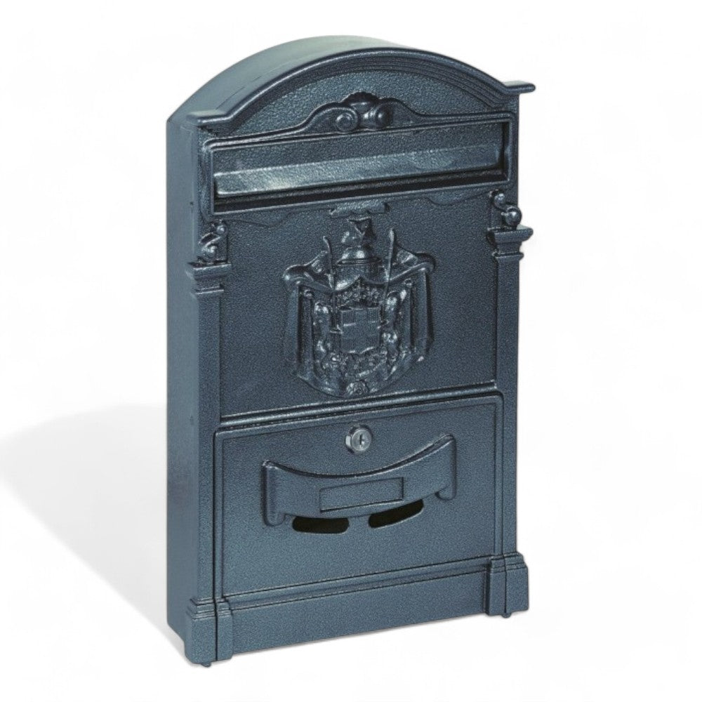 boîte aux lettres en aluminium Ideal Star 255x85x405h cm - noir
