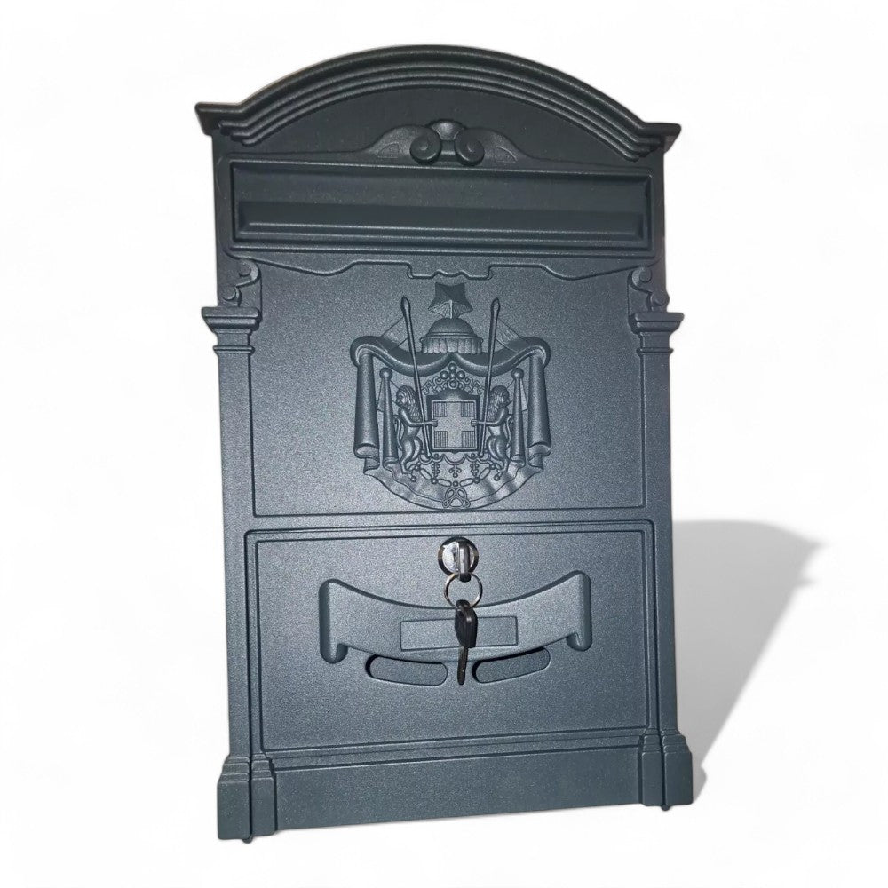 boîte aux lettres en aluminium Ideal Star 255x85x405h cm - noir