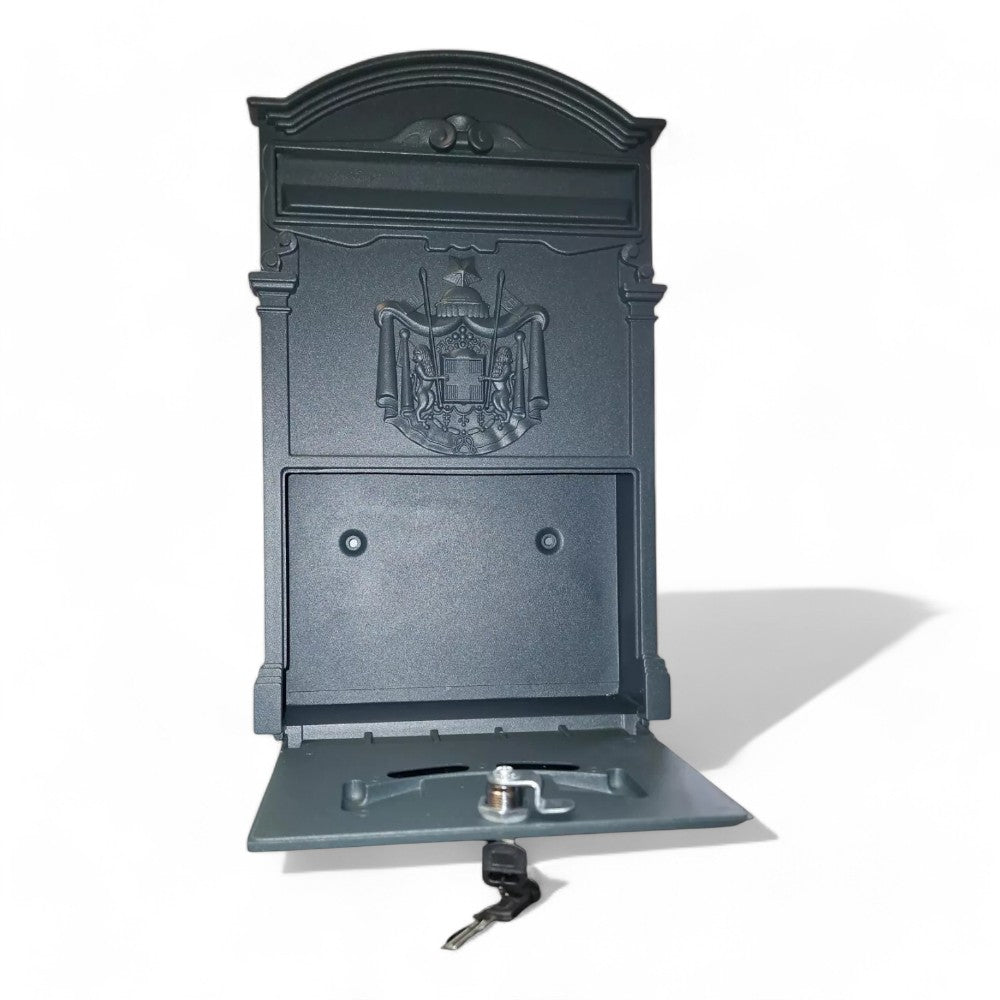boîte aux lettres en aluminium Ideal Star 255x85x405h cm - noir