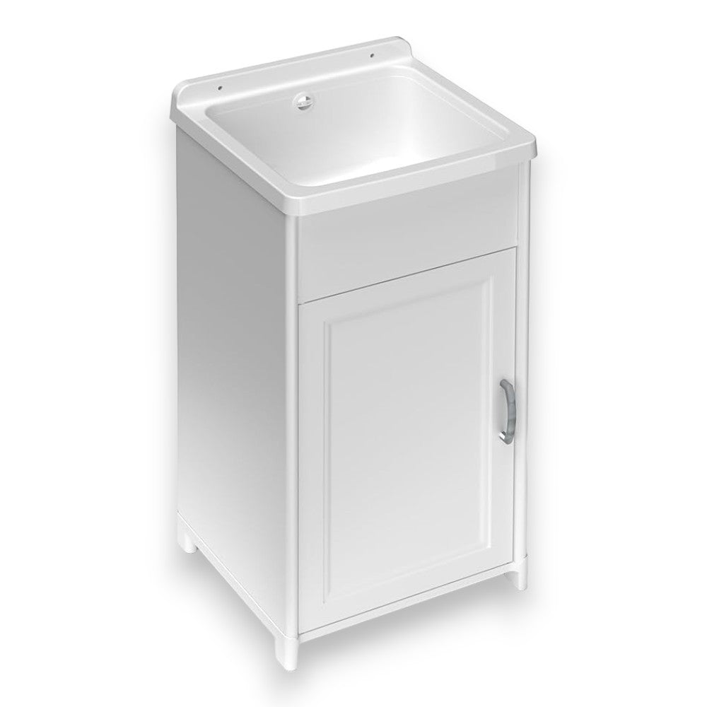 Lavabo mural et structure en résine pour intérieur et extérieur 40x40xH78 cm