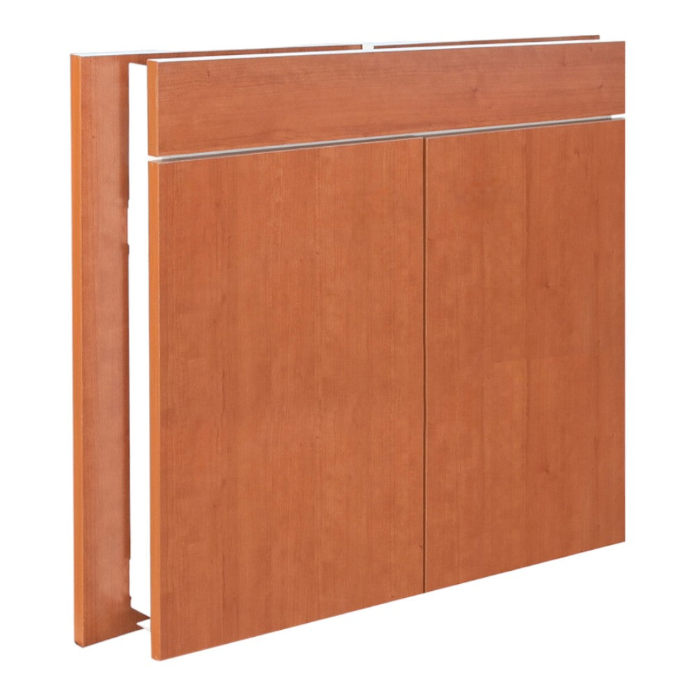 Meuble lavabo de salle de bain en kit teck avec 2 portes