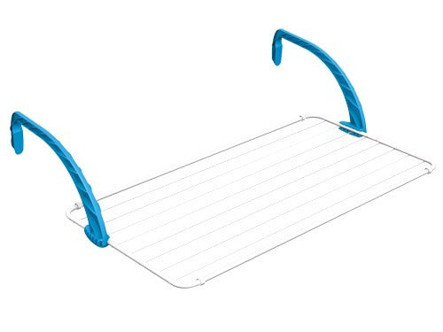 Sèche-linge de balcon en acier et résine avec bras réglables et pliables Gimi Polar 100