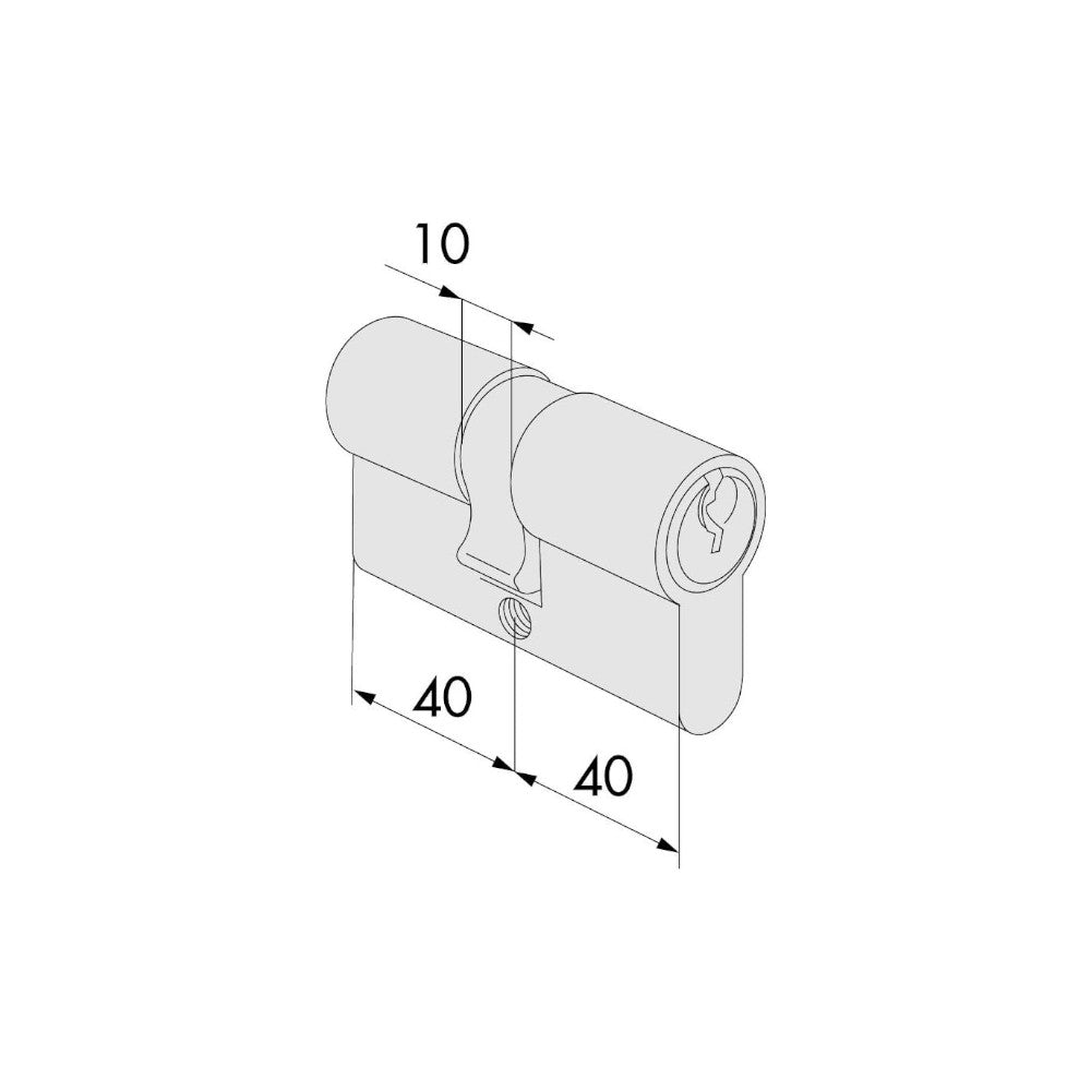 Cylindres fendus en forme de logo 08011 - 50 mm centré (25x25) 08011040