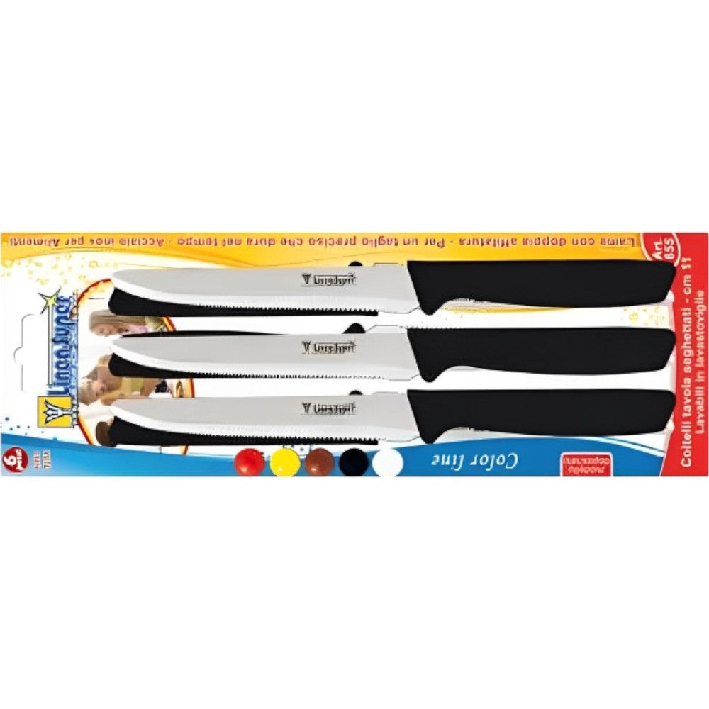 couteaux de table lame 11 cm - blister de 6 pièces