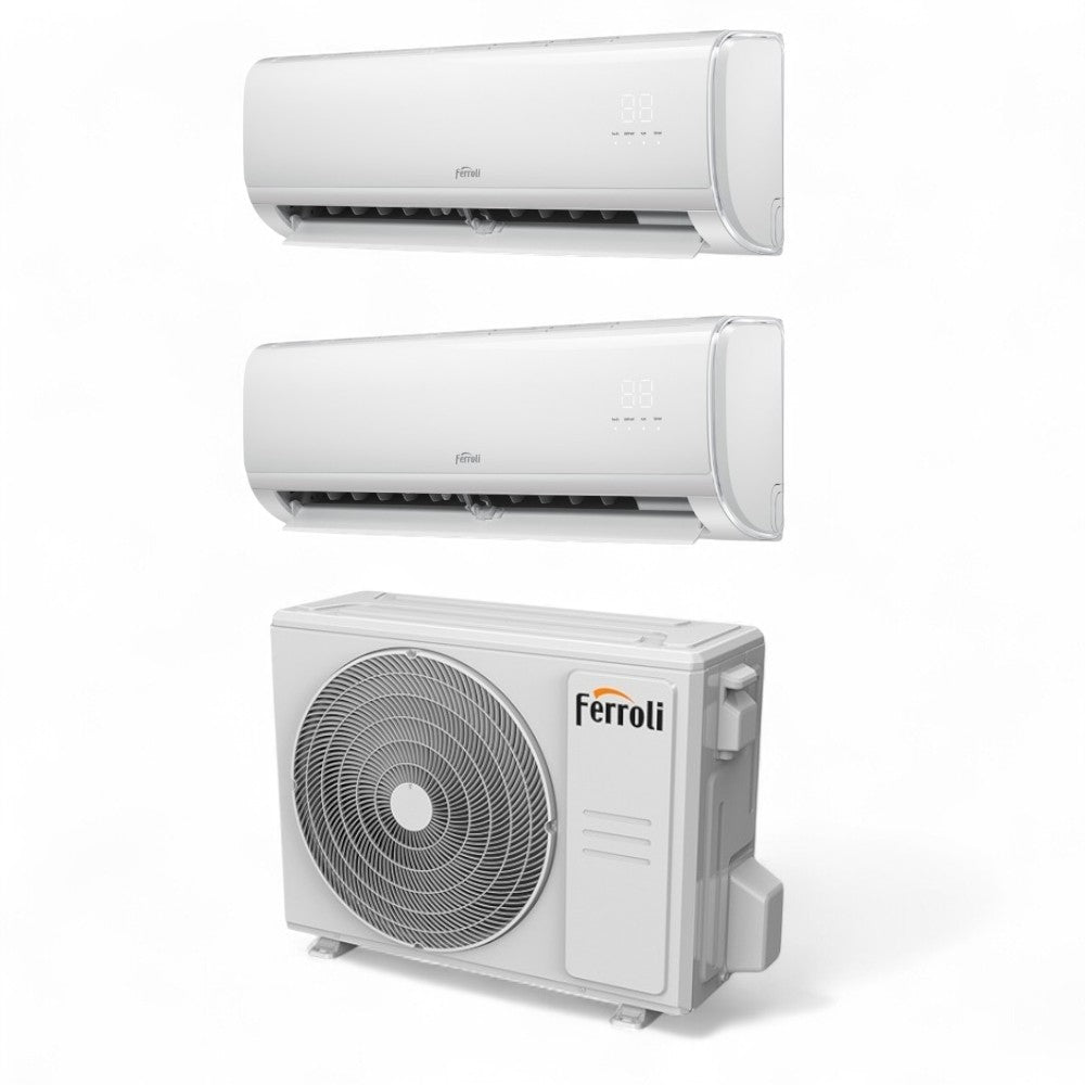Condizionatore climatizzatore 2 split + motore 18.000 BTU A++ R32 controllo da remoto con Wi-Fi Giada