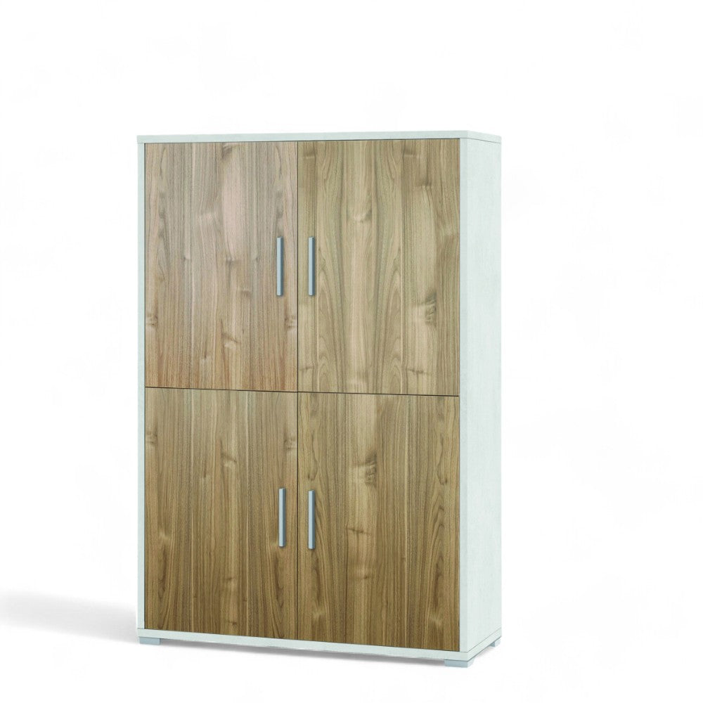 Adb834Osnsk Armoire 4 portes Kit oxyde blanc et noyer Stelvio