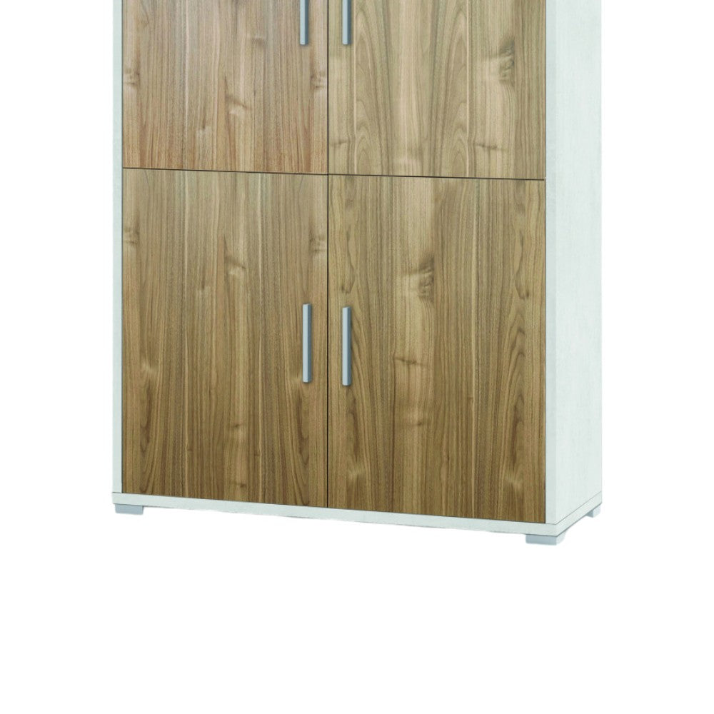 Adb834Osnsk Armoire 4 portes Kit oxyde blanc et noyer Stelvio