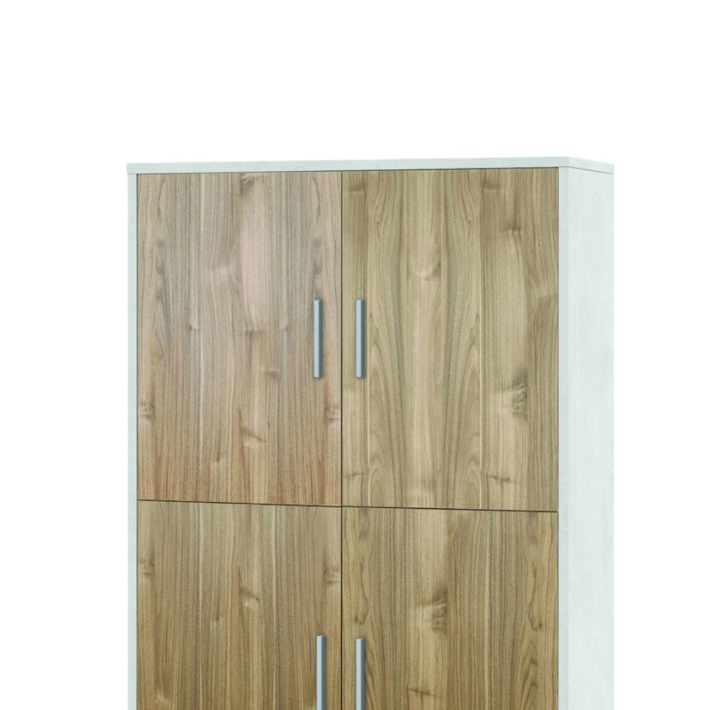 Adb834Osnsk Armoire 4 portes Kit oxyde blanc et noyer Stelvio