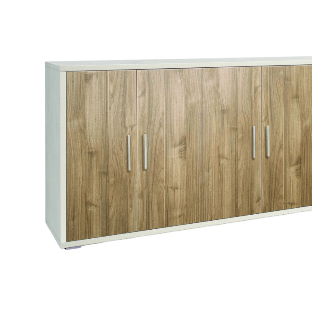 Adb806Osnsk Armoire 6 portes Kit oxyde blanc et noyer Stelvio
