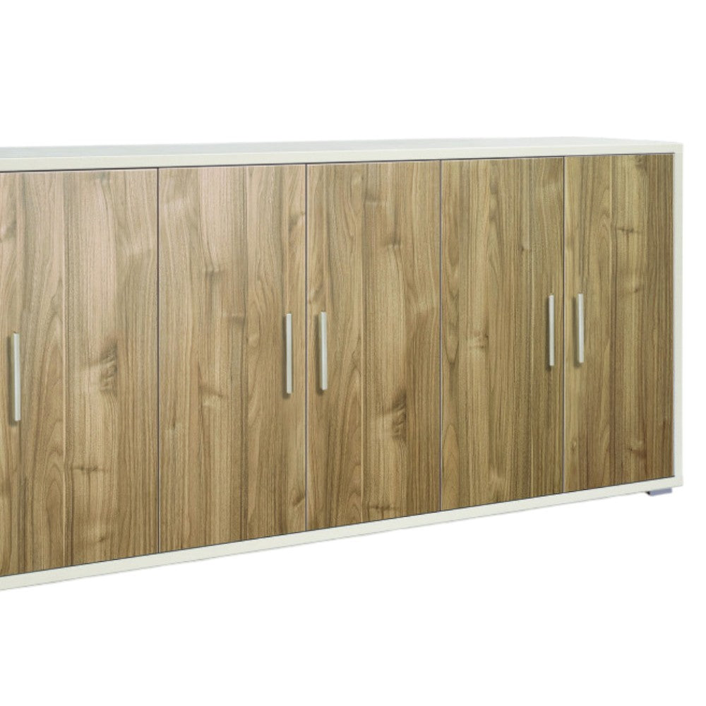 Adb806Osnsk Armoire 6 portes Kit oxyde blanc et noyer Stelvio