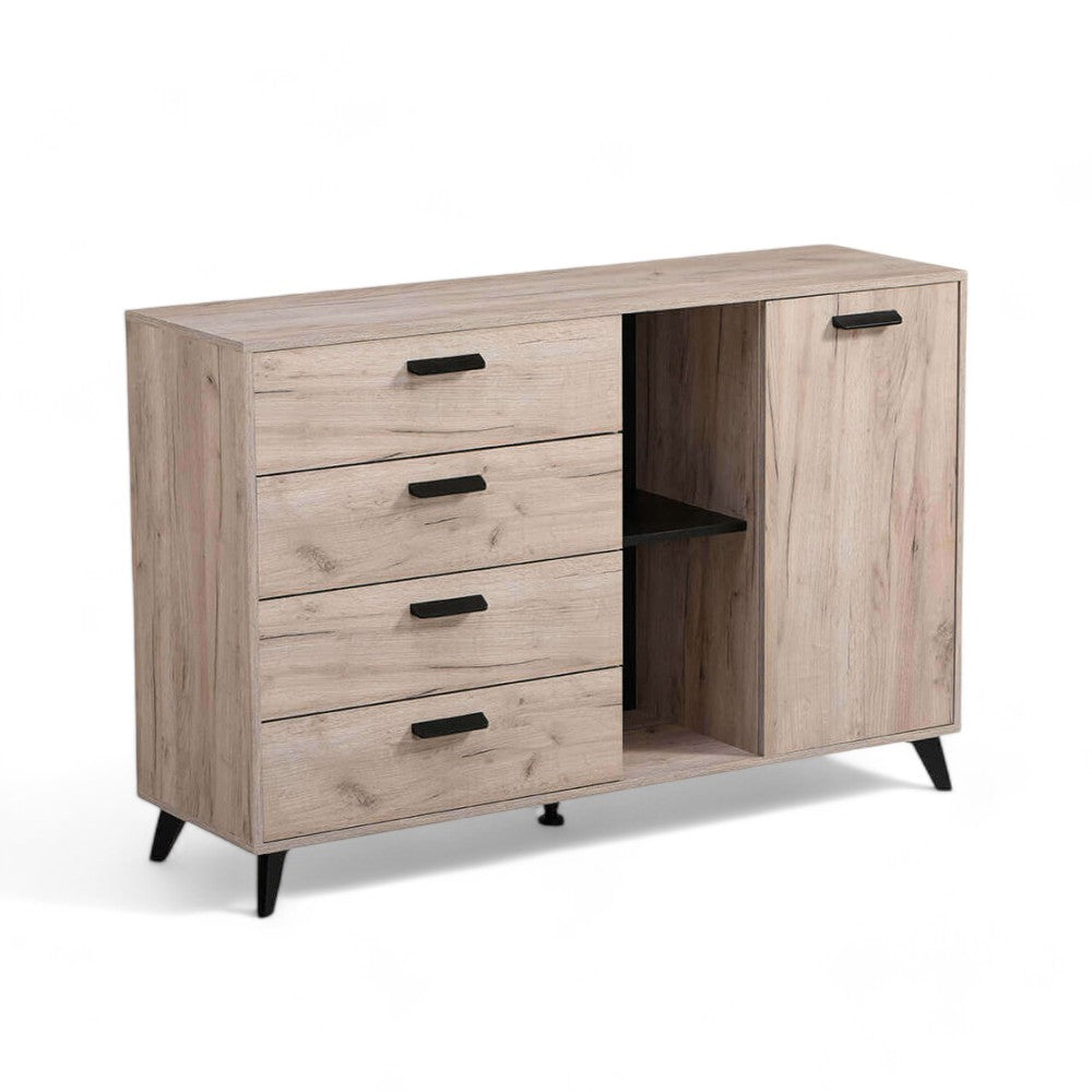 11008659 Armoire Umbria gris et chêne noir