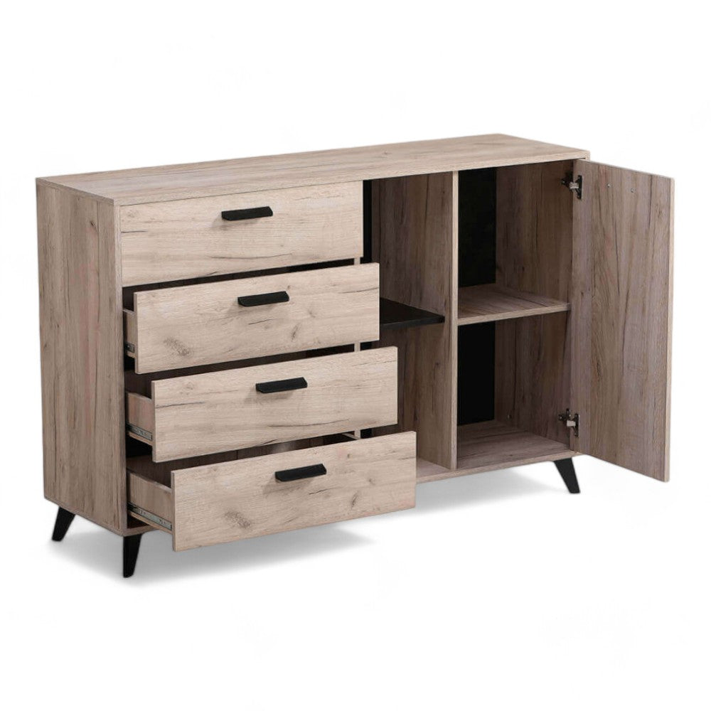 11008659 Armoire Umbria gris et chêne noir