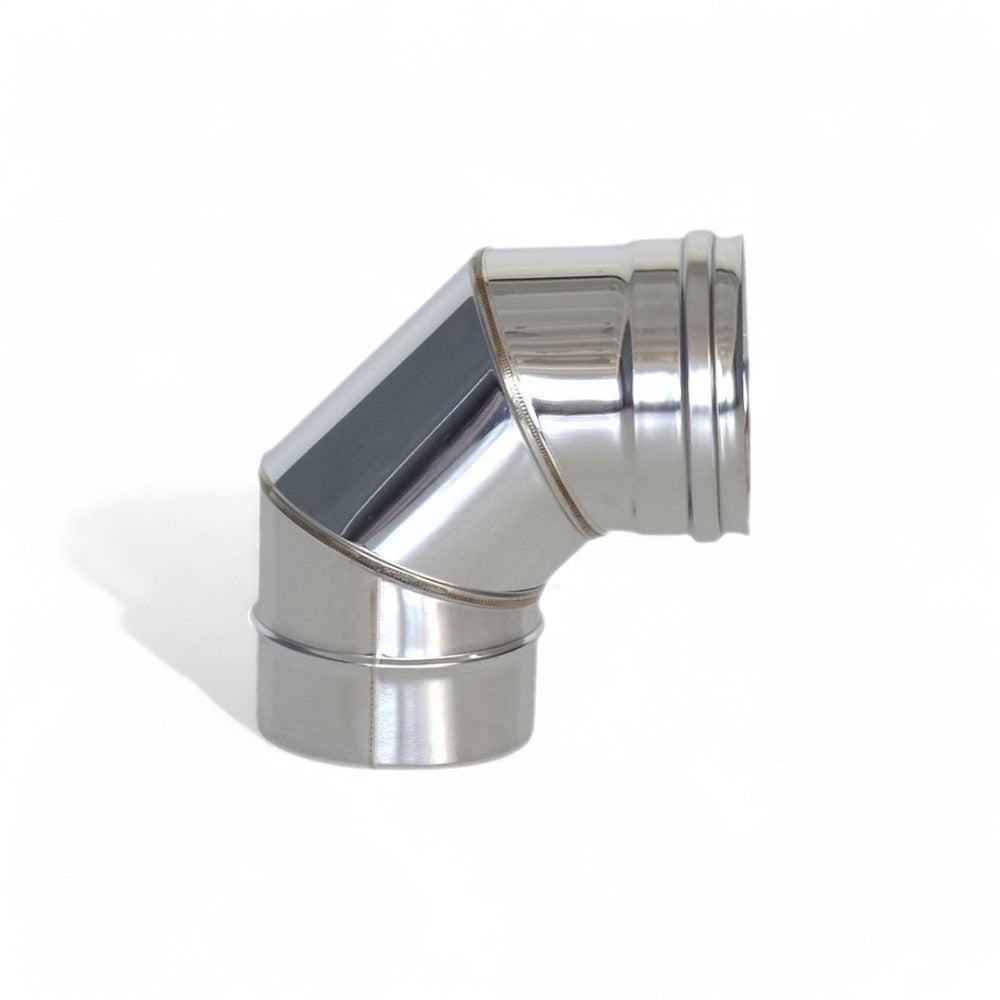 Coude 90° Inox Aisi 304 simple paroi Épaisseur 0,5 mm - ø 80 mm