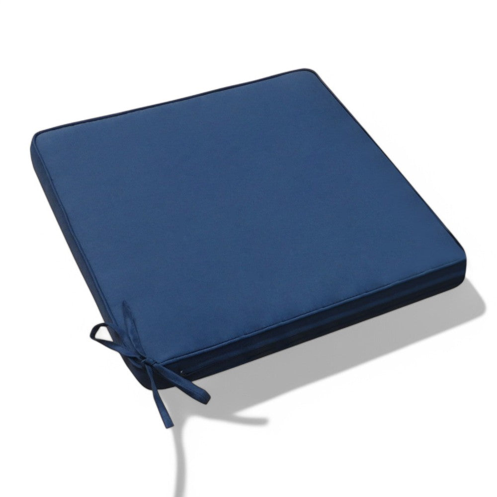 Coussin de siège véritable grand à carreaux bleu
