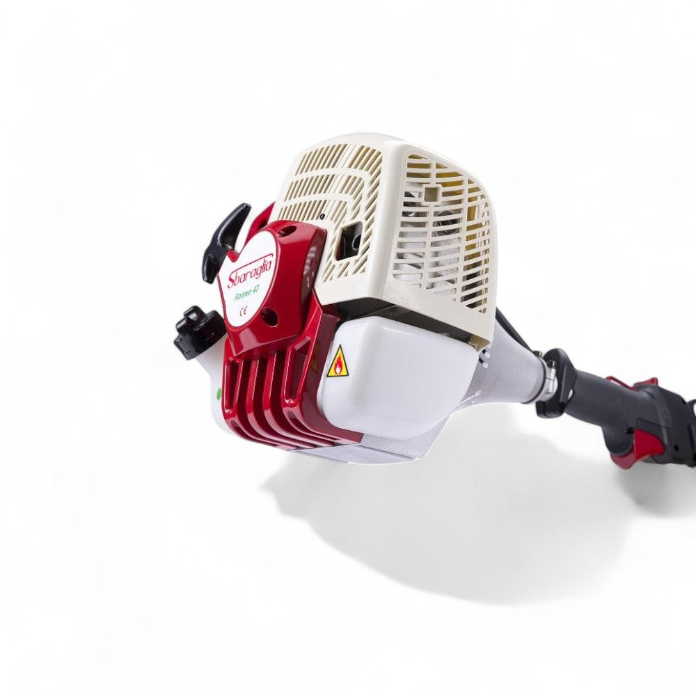 Decespugliatore a scoppio 52 Cc motore 2 tempi raffreddamento automatico con impugnatura singola e avviamento a strappo Romeo 52