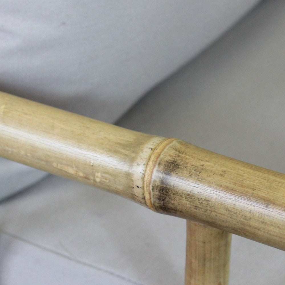 Divano in legno bamboo con cuscini marrone 180x70xH35/80 cm per esterno Margarita