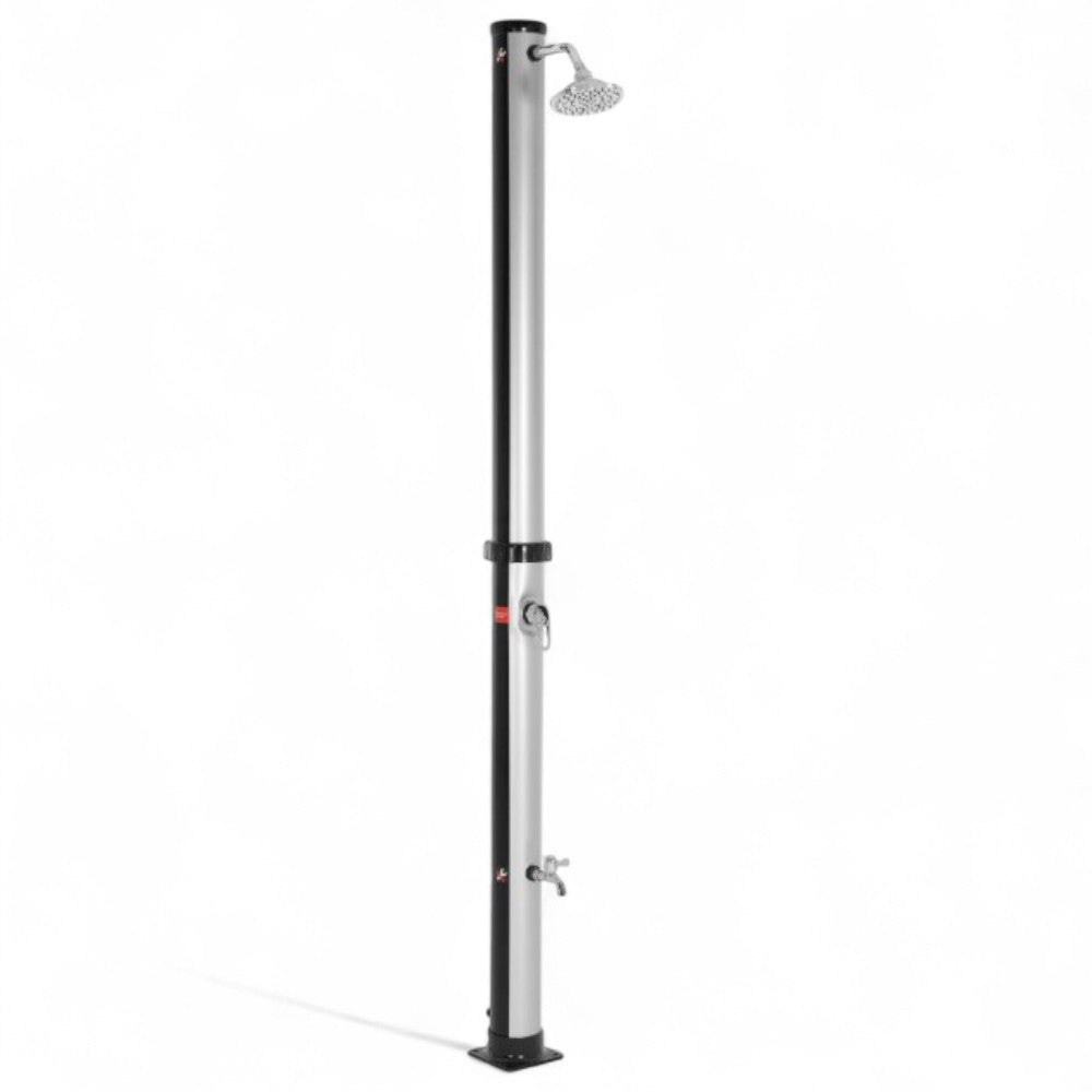 Doccia solare con serbatoio 20 lt. in pvc + abs per esterno giardino 11,5x11,5xH222 cm