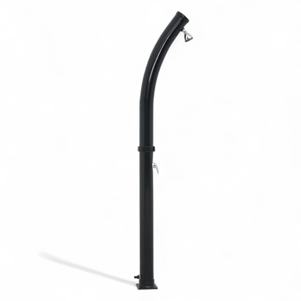 Doccia solare con soffione girevole in pvc + abs per esterno giardino 11,5x11,5xH222 cm