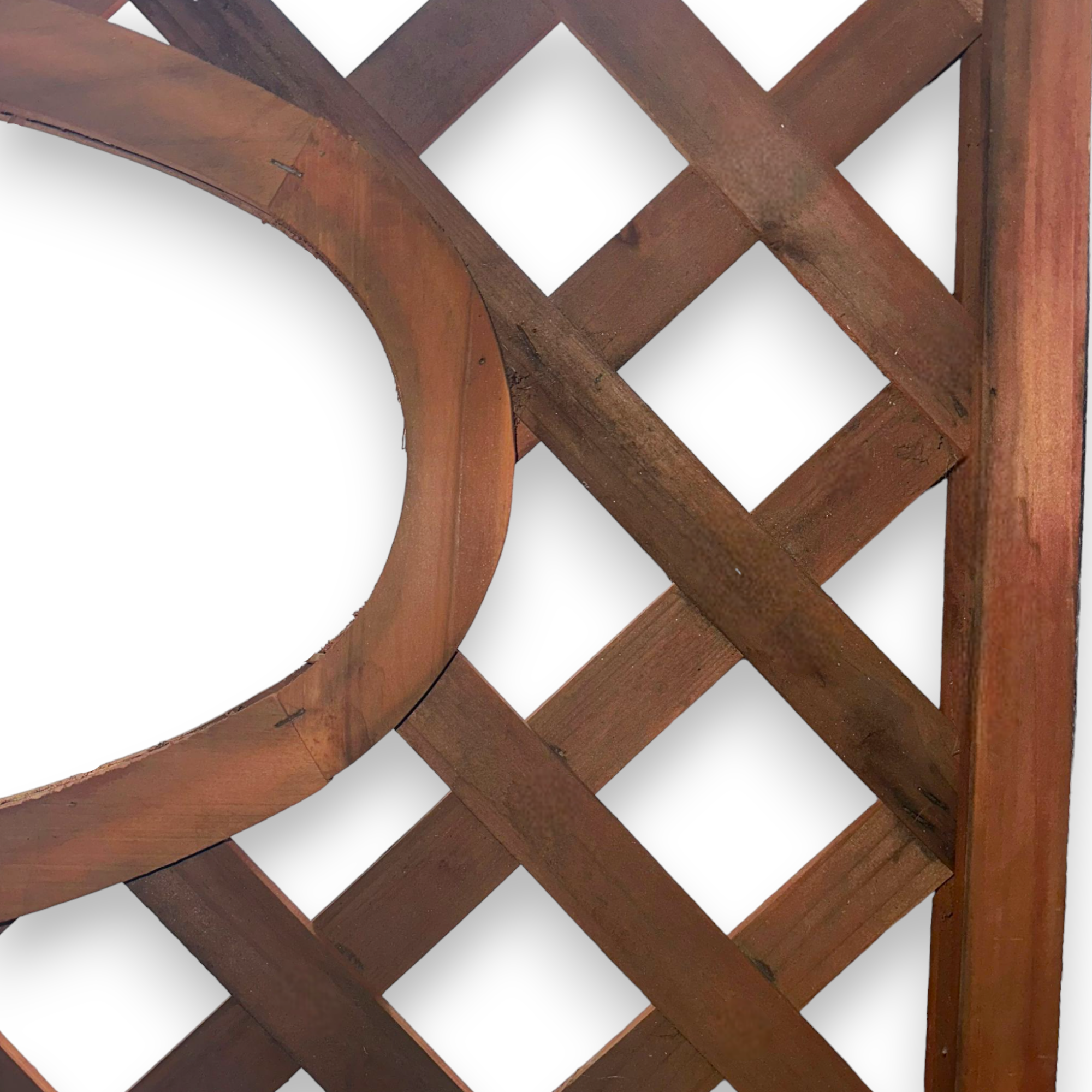 Panneau de grillage en bois treillis 90x180 cm clôture de jardin de balcon avec trou ovale ornemental
