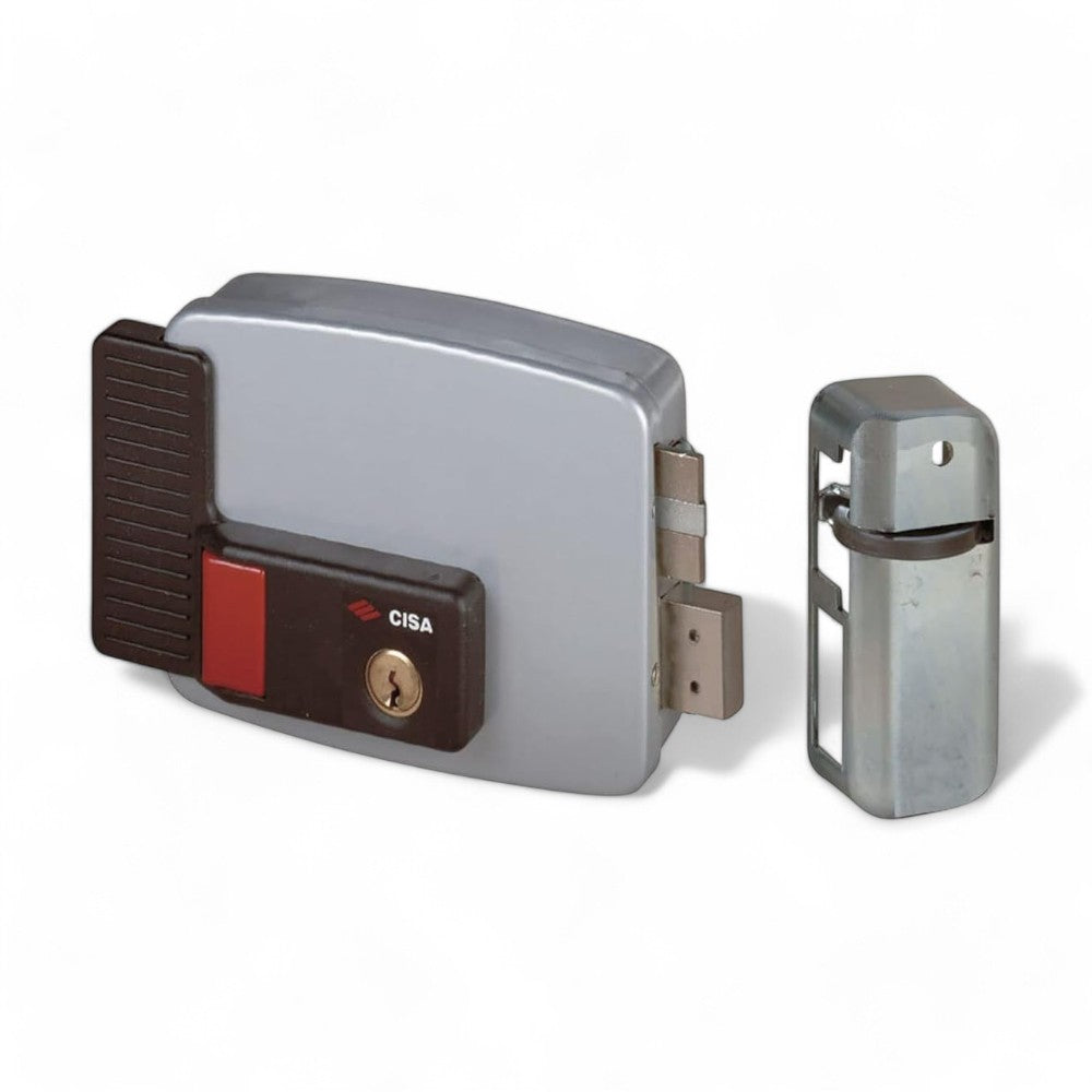 Serrure électrique pour portes en bois avec bouton interne 2 coups 11670 - mm.50 droite (11670501)