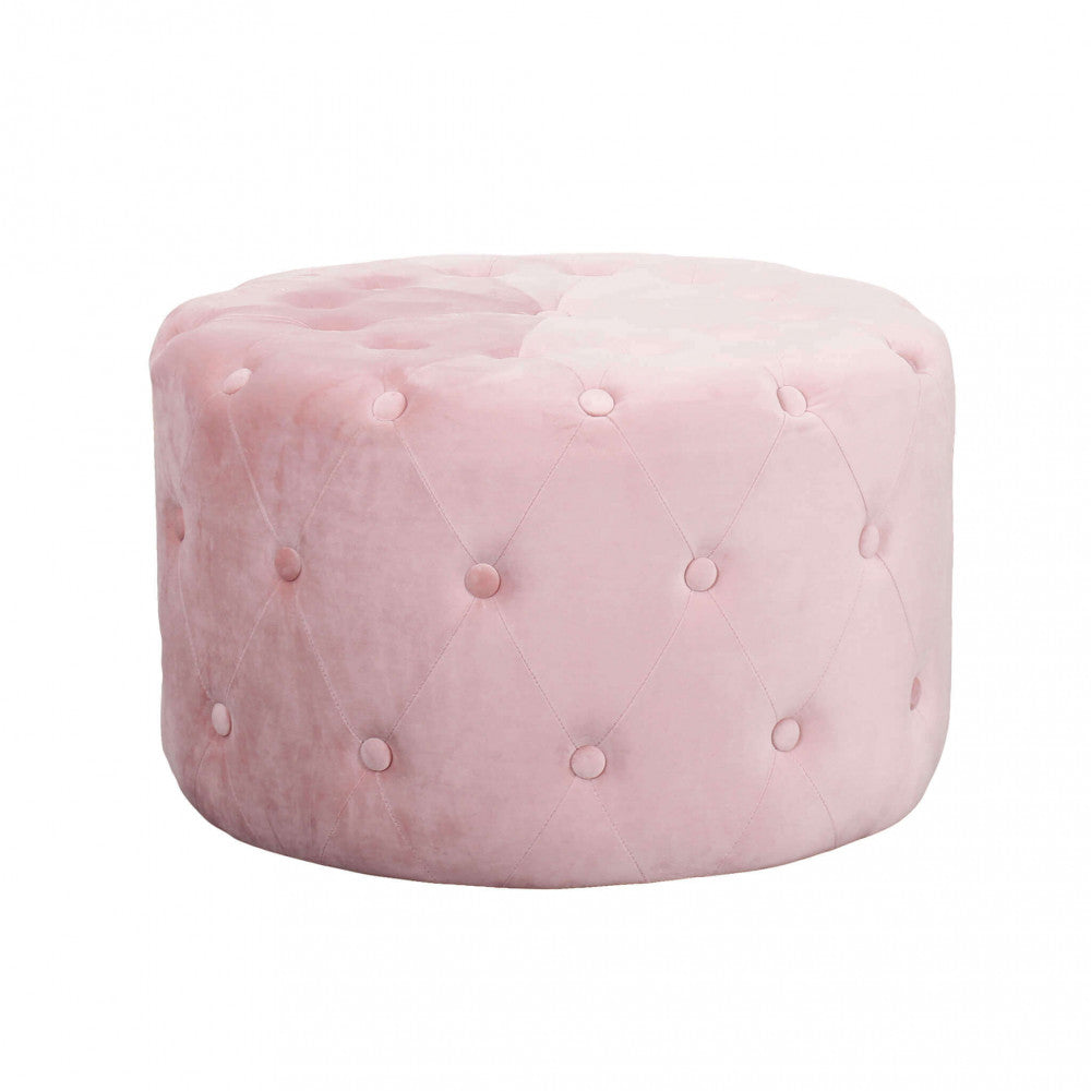 Pouf à assise ronde de 67 cm recouvert de velours Softy doux et coloré