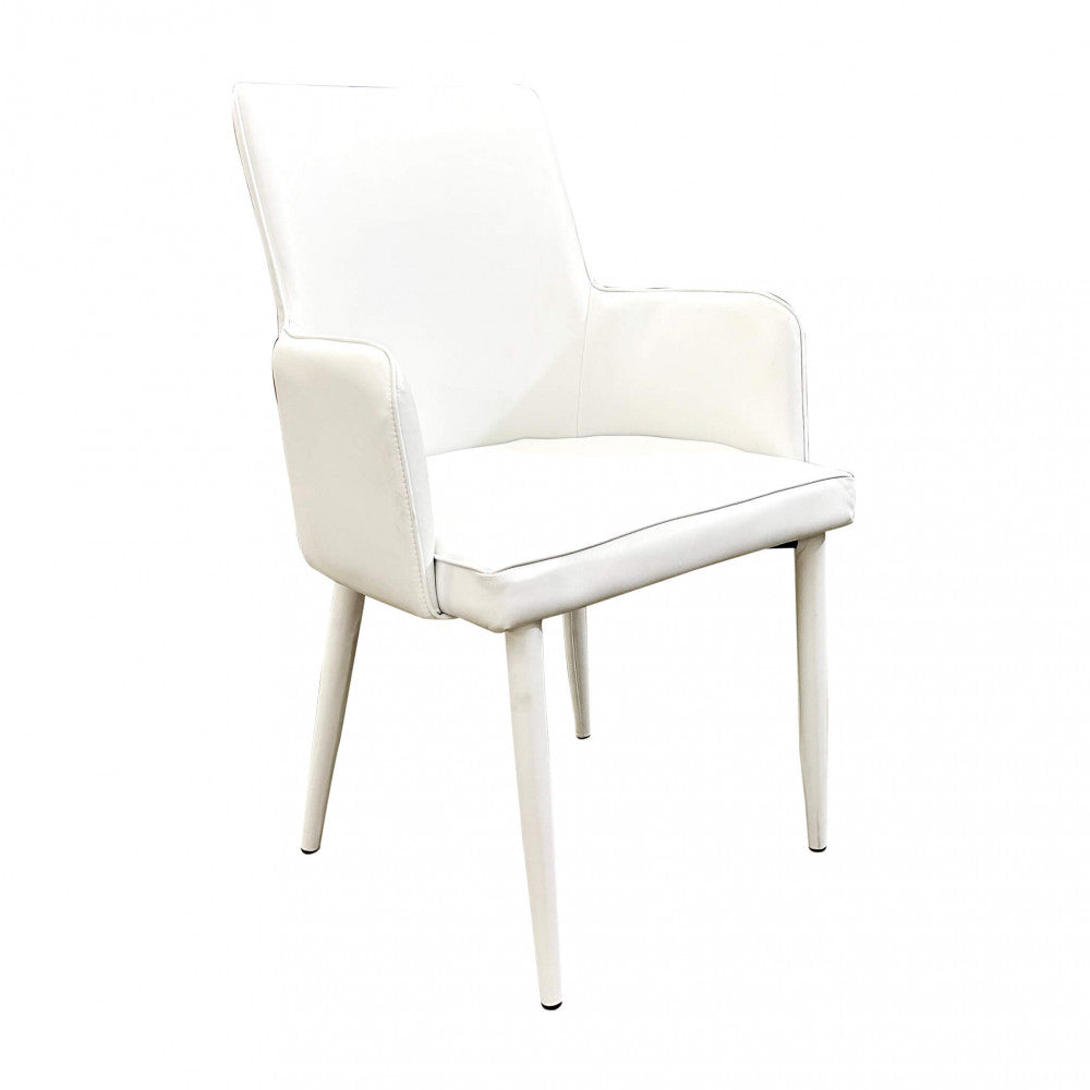 Fauteuil d'intérieur en éco-cuir Francy avec assise rembourrée