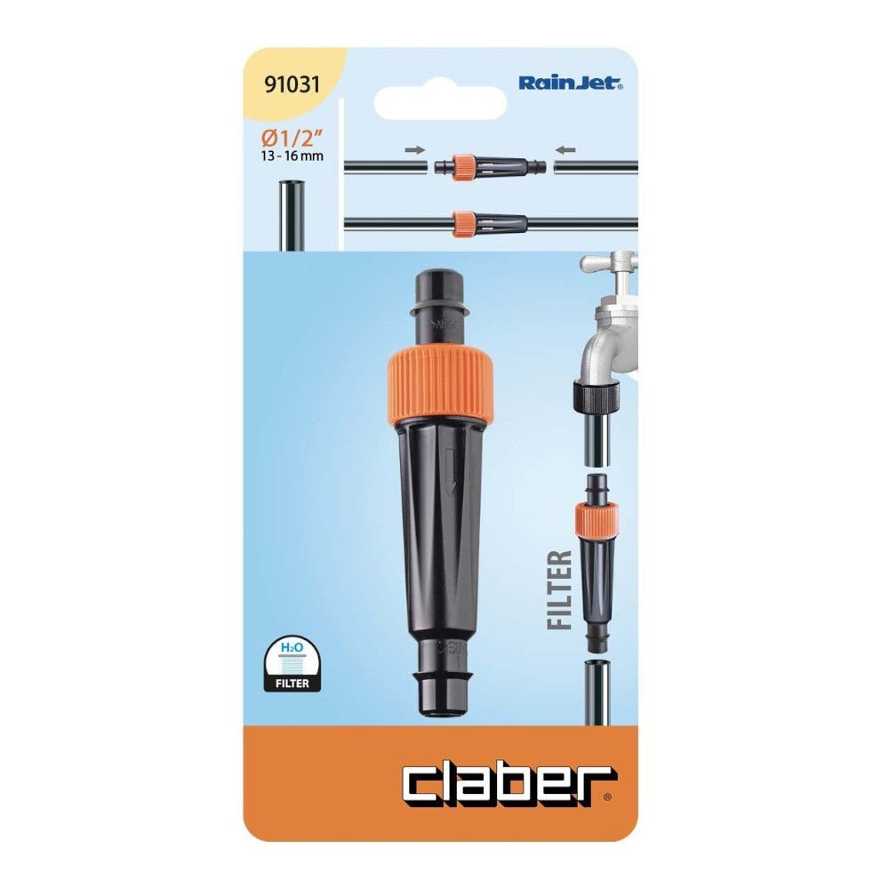 Filtre en ligne pour tuyau 1/2" sous blister 91031