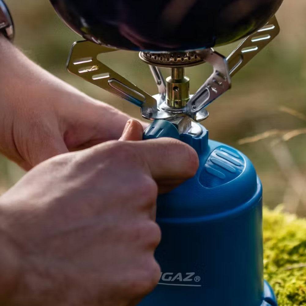 Réchaud à gaz de camping en plastique avec allumage manuel modèle 206 S