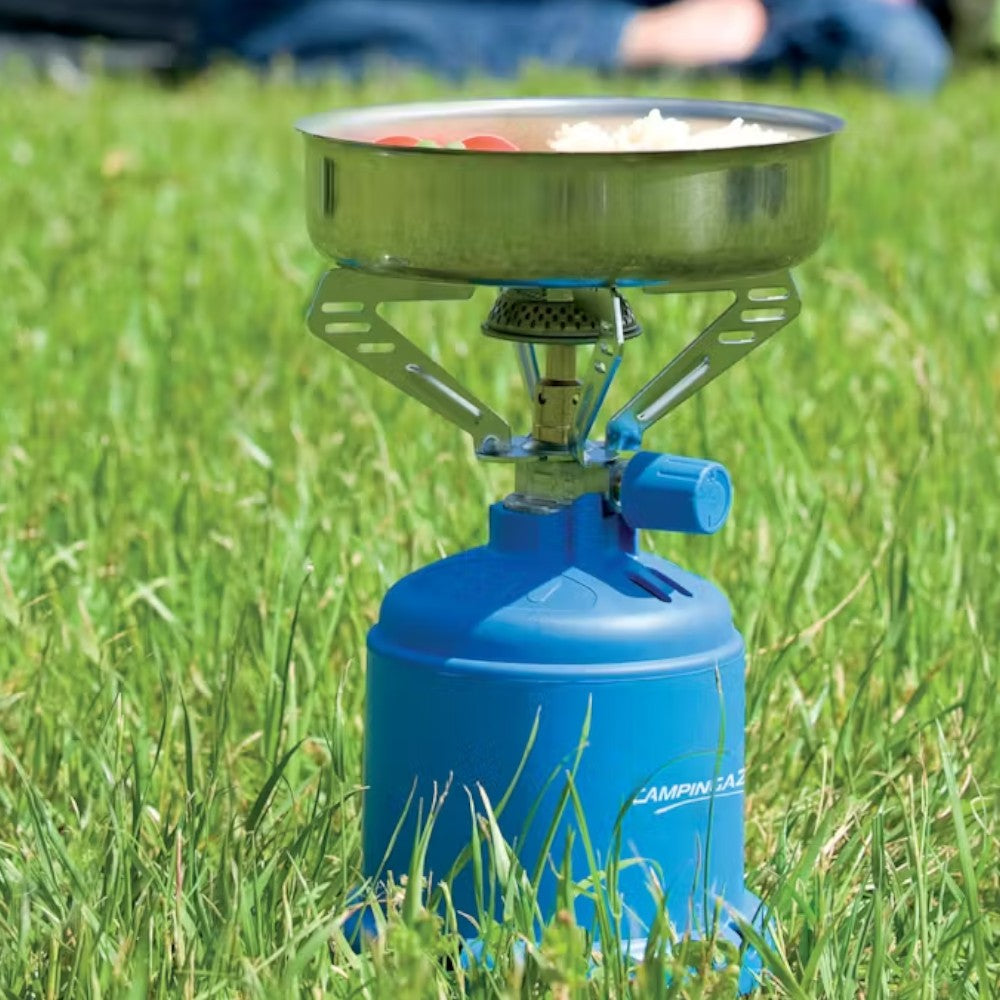 Réchaud à gaz de camping en plastique avec allumage manuel modèle 206 S
