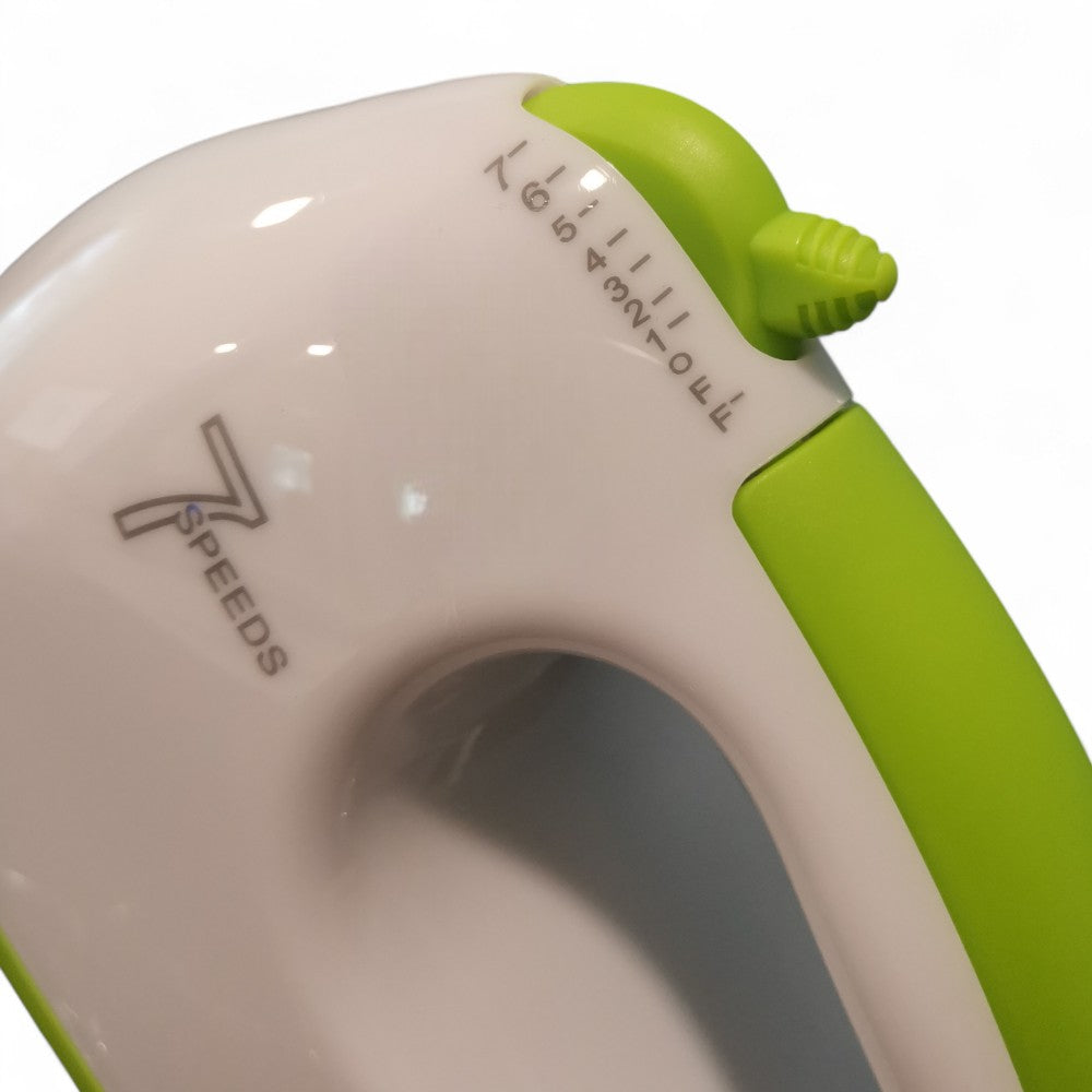 Mixer con fruste e ganci per impastare in acciaio 150 Watt e 7 velocità selezionabili