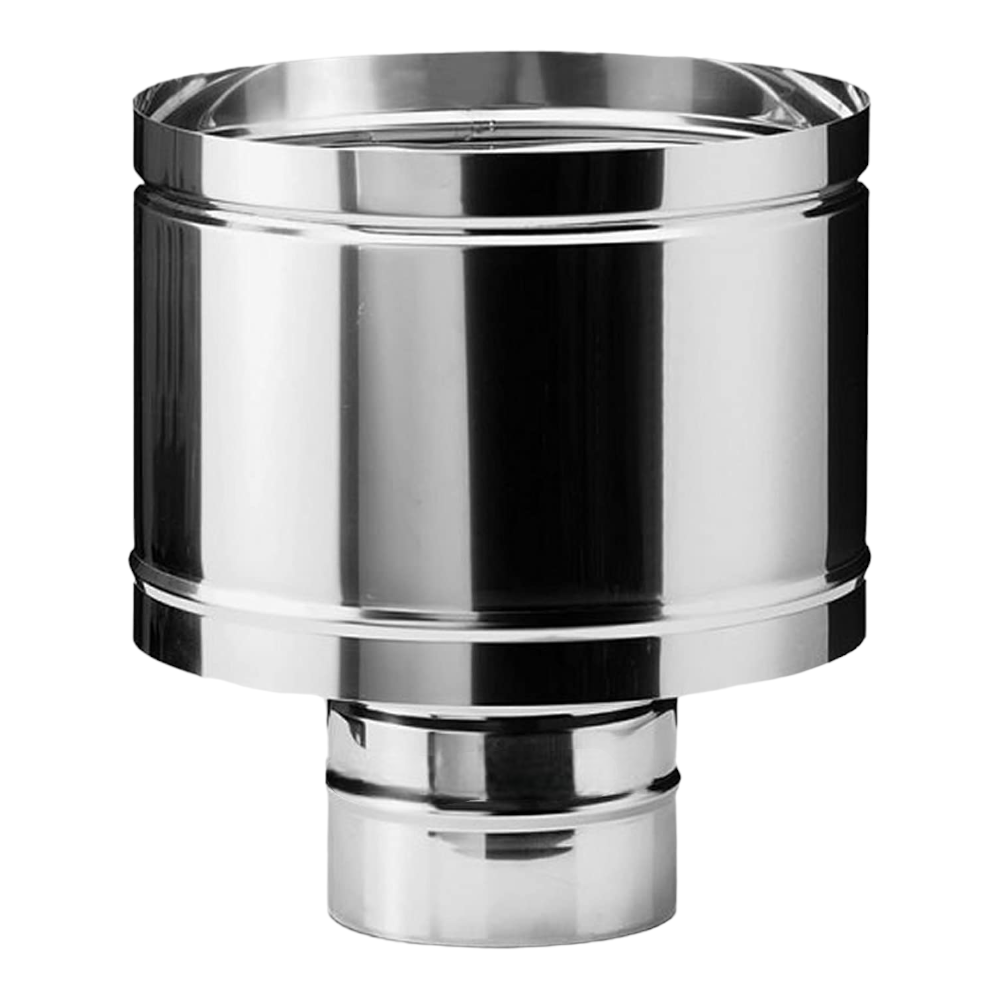 Chapeau de cheminée coupe-vent en forme de tonneau en acier inoxydable de 8 à 25 cm