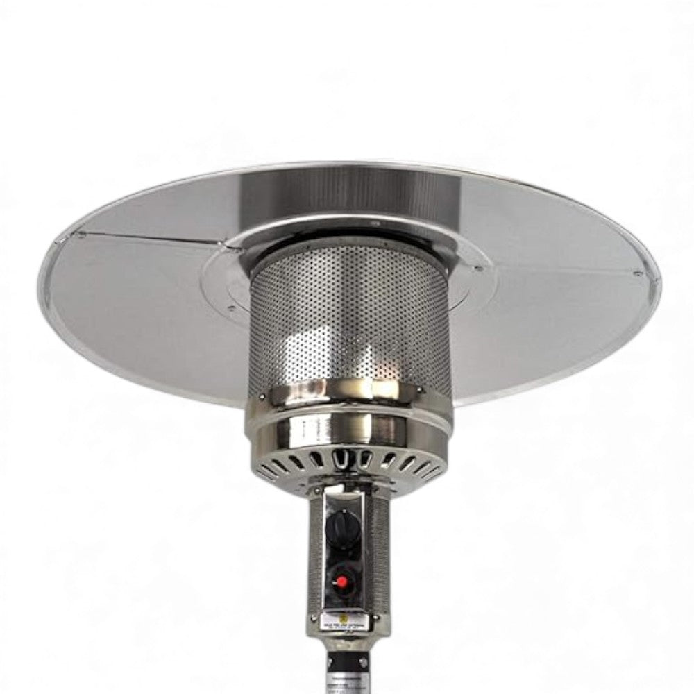 Poêle à gaz champignon Thermopatio pour usage extérieur en aluminium avec régulateur de gaz