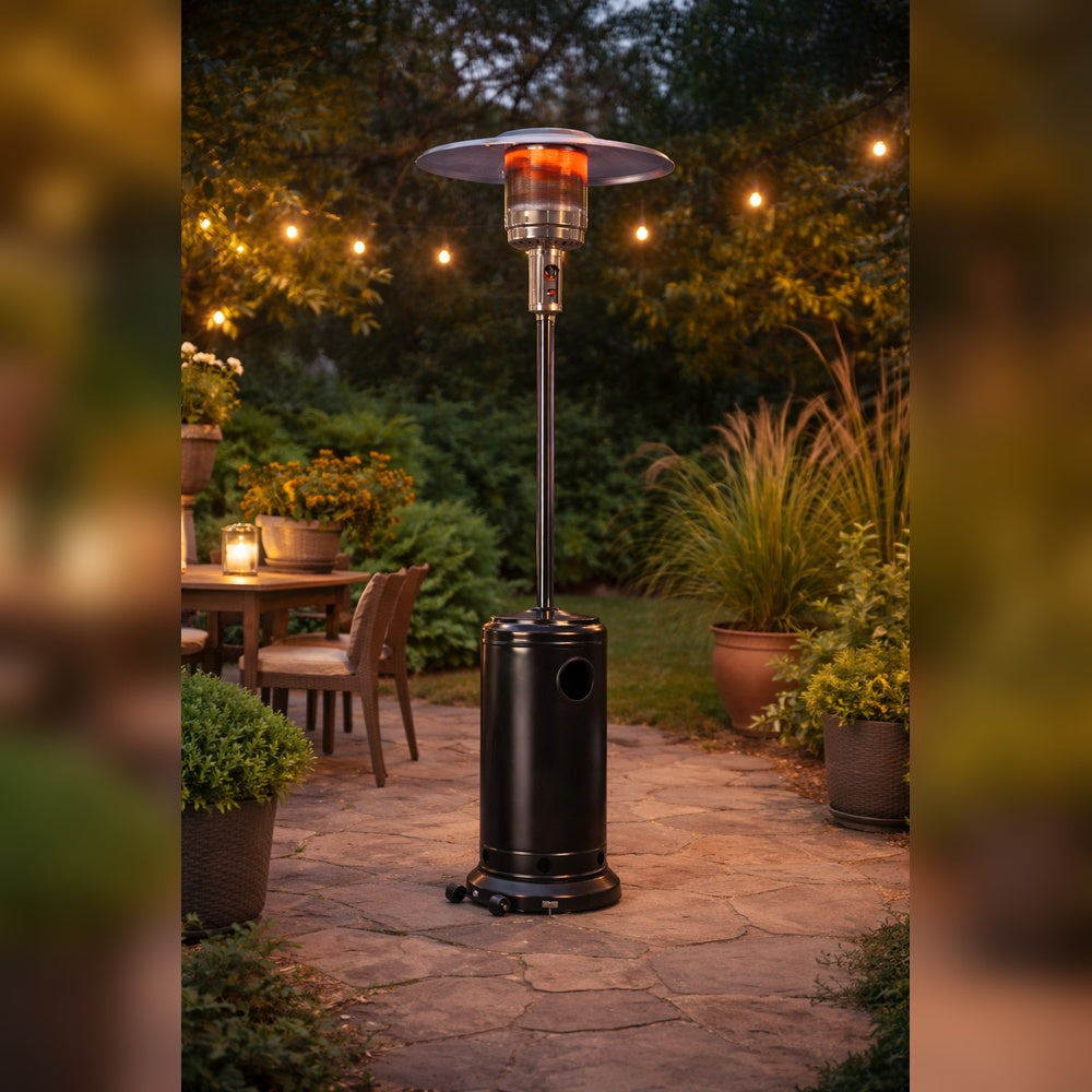 Poêle à gaz champignon Thermopatio pour usage extérieur en aluminium avec régulateur de gaz