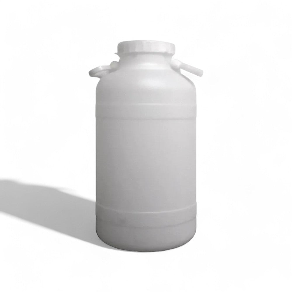 Fût à large ouverture en polyéthylène pour aliments sans robinet - 10 lt - ouverture ø 11 cm - mesures ø cm.22x40,7h.