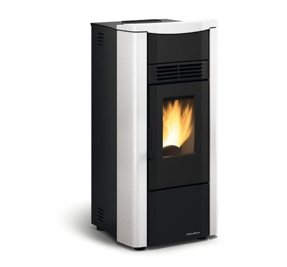 Poêle à pellets avec structure en acier 7 kW Giusy Evo 7 Bordeaux Nordica Extraflame