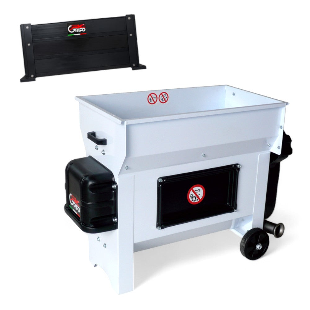 Égrappoir électrique fixe avec rehausse de protection et capacité 1,5Hp Dvep20F Grifo Marchetti