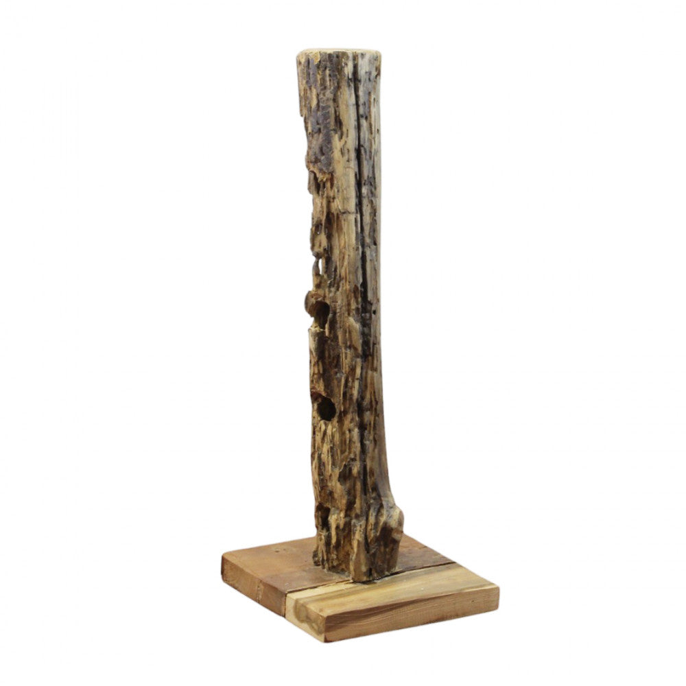 Porta bottiglie in legno teak 30x30xH80 cm per arredamento interno